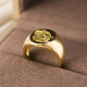 Coast Of Arms Signet Ring With Family Crest 18ct Gold Plated Sterling Silver